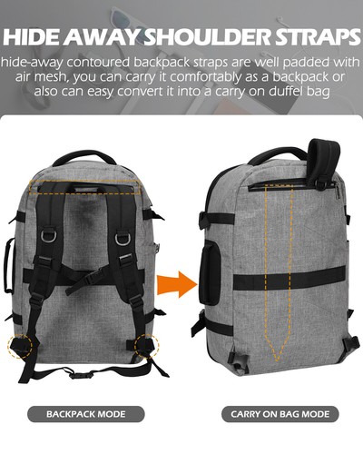"Mochila de viaje 40L para hombre y mujer maleta aprobada en vuelo 20""" - Imagen 31 de 41