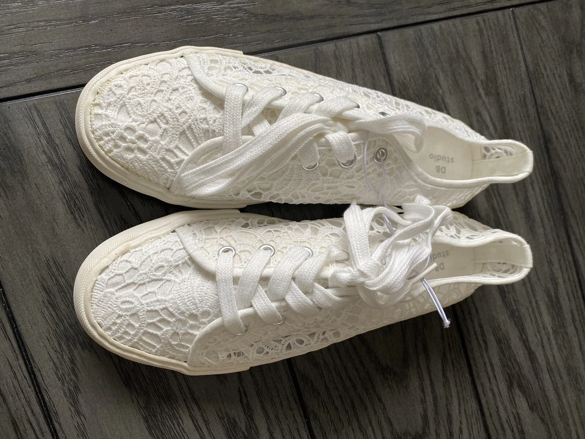 Crochet store lace sneakers