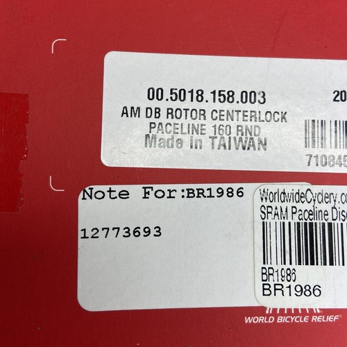 SRAM Paceline Disc Brake Rotor - 160mm 6-Bolt Silver Black New! - Picture 6 of 8