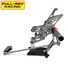 FULL-REV For YAMAHA YZF-R1 R1 07-08 CNC Adjustable Rearset Foot Pegs Footrests