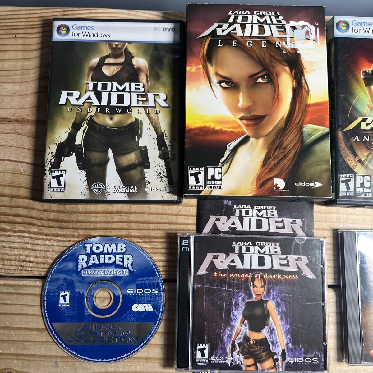 Tomb Raider Pc Game Lot Gold, Chronicles, Angel Of Darkness 