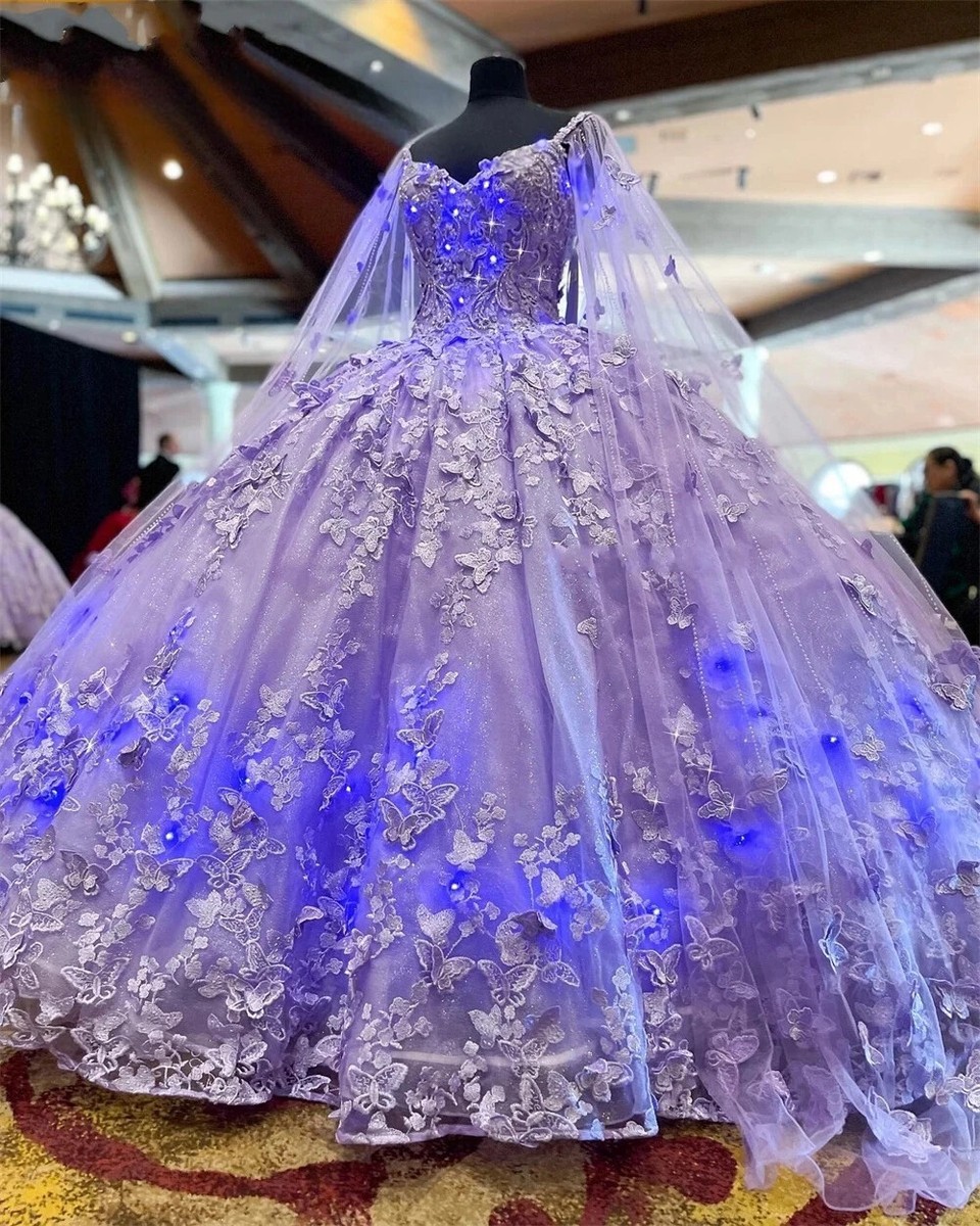 Lilac Quinceanera Dresses Ball Gown Spaghetti Straps Tulle Appliques Sweet 16 | eBay Lilac Quinceanera Dresses Ball Gown Spaghetti Straps Tulle Appliques Sweet 16 | eBay
