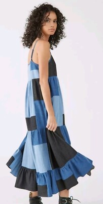 Kimchi Blue Patchwork Midi Dress (S)