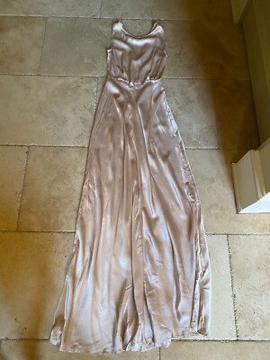 Ghost London Champagne Pink Alexia Maxi Dress Size XS Boho Fairy Romantic  *read* | eBay