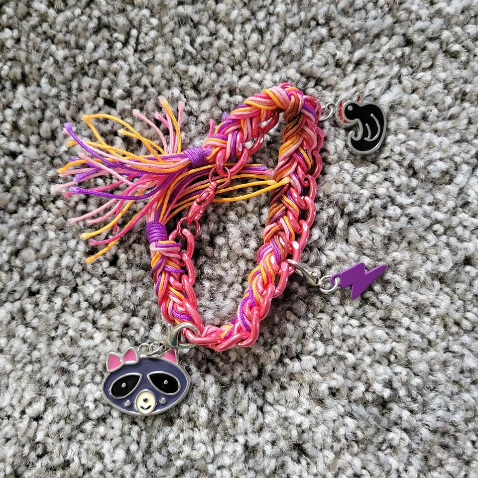4 Different Girl Bracelets. Best Friends. Butterfly. Raccoon. Charm Bracelet.   - Image 3 of 4
