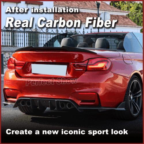 For BMW F33 F83 420i M4 Convertible 2014-20 Rear Trunk Spoiler Wing REAL CARBON - Picture 2 of 10