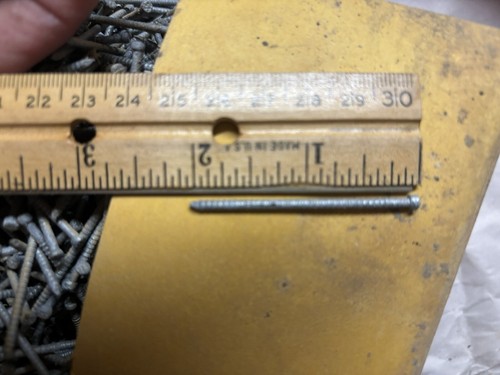 8.7 lbs 6D Cedar Shake Ring Shank Siding Face Nails 2", Galvanized Vintage Stock - Picture 4 of 6
