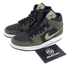 Nike Air Jordan 1 Mid Olive Women's Retro Sneakers BQ6472-030