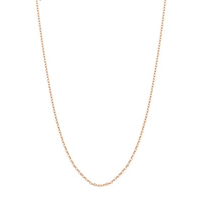 1,10 mm verstellbare strukturierte Kabelkette Halskette ECHT 14K Roségold bis 26 Zoll
