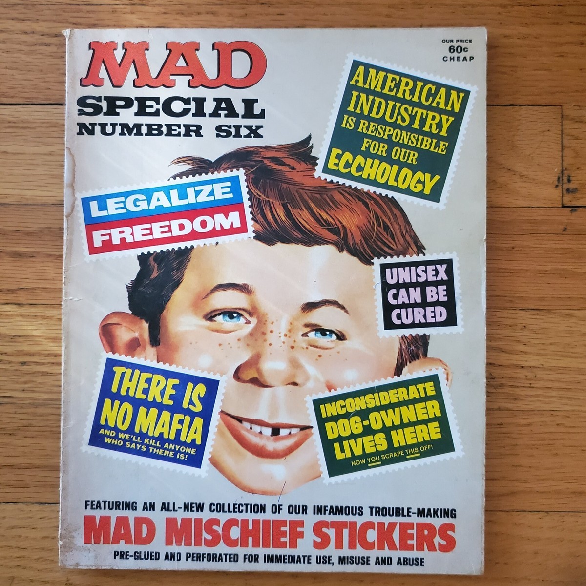 Mad Magazine Special Number Six 1971 Mischief Stickers Attached