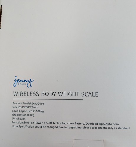 Jenny Craig Hey Max! Wireless Body Weight Scale ~ New In Box - Picture 5 of 9