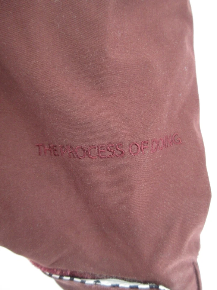 Volcom Jacket Men Large Red Parka Ski Snowboarding Coat Hoodie Striped Skiing * - Image 4 of 4