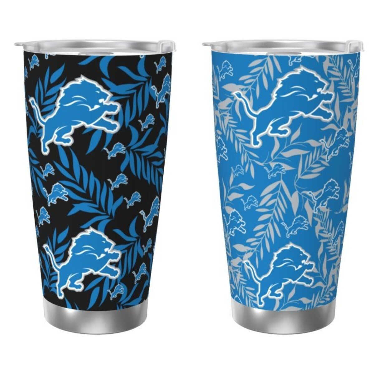 Lions Detroit Print Coffee Cup 20OZ Car Cup Portable Travel Mug Fans Gift