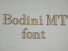 Laser Cut Unfinished Wood Letters or Numbers Bodini MT Font Craft Cutout