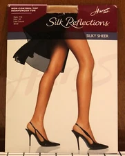 Hanes Silk Reflections Silky Sheer Size EF Style 716 'Little Color' Non-Control