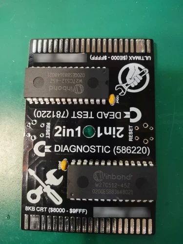 Commodore C64 brand new TEST Cartridge - 2-in-1 Dead Test/Diagnostic Cartridge
