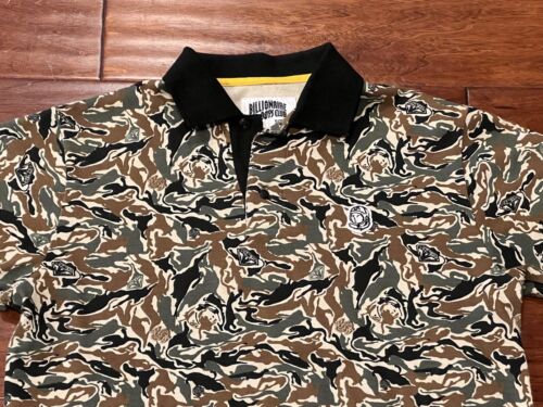 Billionaire Boys Club Green Camo Brigade Mens Small Astronaut Logo Polo Shirt - Picture 3 of 11