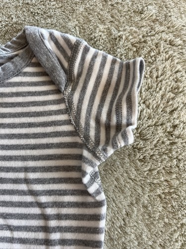 Hanna Anderson Niños Gris Blanco Rayas Manga Corta Una Pieza 0-3 Meses 50 cm - Imagen 2 de 5