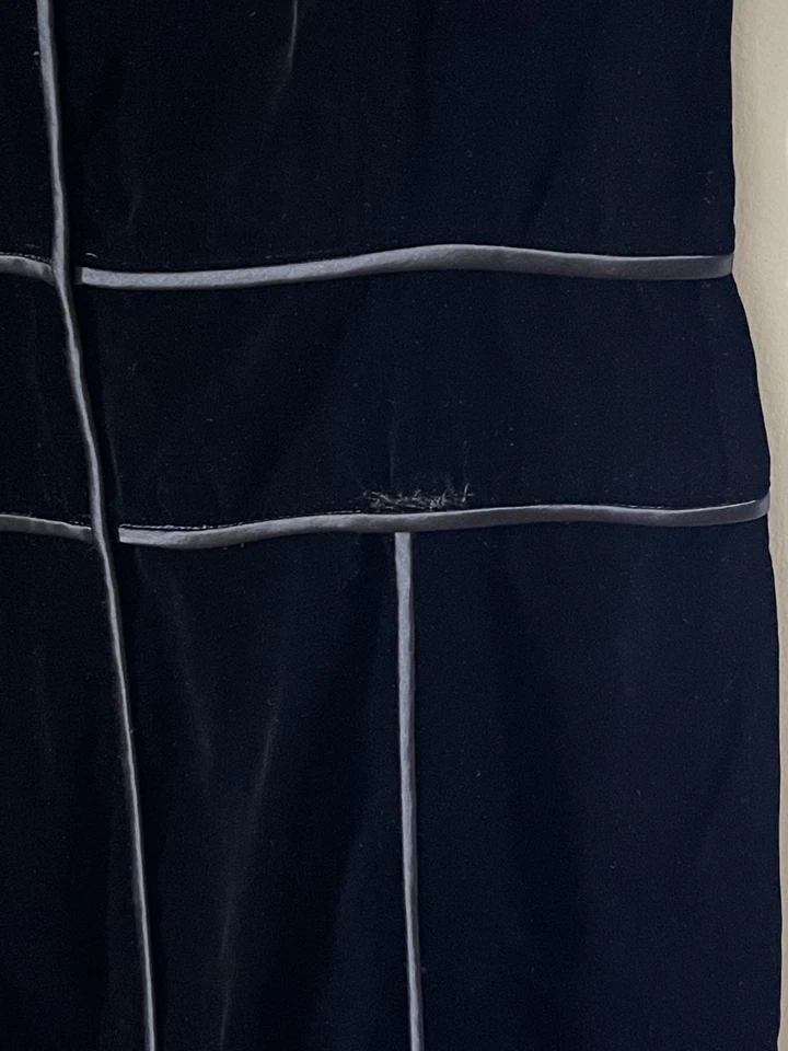 Vestido de Terciopelo Negro Años 90 Jil Sander Largo Midi Talla 6 (IT 38) Foto 3 de 4