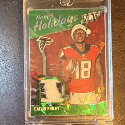 Panini 2018 Black Friday Calvin Ridley Happy Holidays Santa Hat Relic /5 rookie
