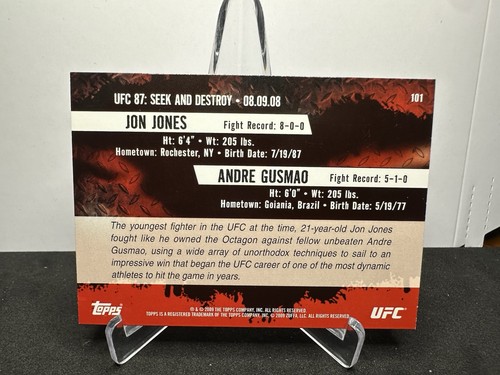 2009 Topps UFC #101 Jon Jones RC vs. Andre Gusmao Rookie (5) - Picture 2 of 2