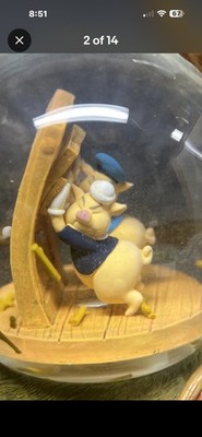 Disney Silly Symphony Three Little Pigs 70th Anniv. Musical Snow Globe Works