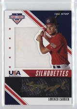 2020 USA Baseball Stars & Stripes Black Gold /44 Lorenzo Carrier Auto 0j81