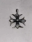Vintage Taxco Mexicana 925 Sterling Silver Tribal Biker Gothic Pendant Choker