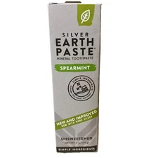 Redmond Silver Earth Paste Toothpaste Spearmint 4 Oz BB 07/2026
