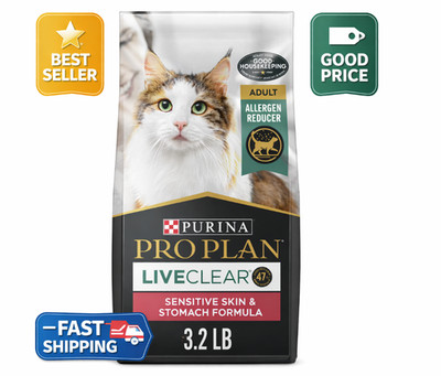 LiveClear Turkey & Oatmeal Cat Food 3.2 lb Sensitive Skin & Stomach High Protein