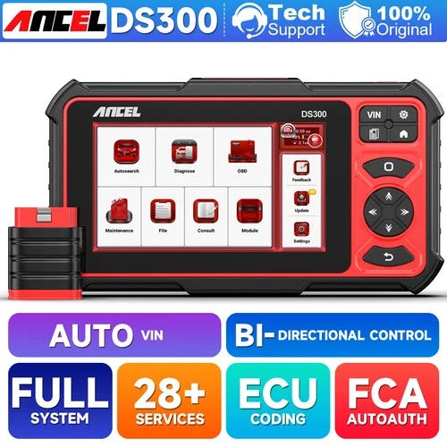 ANCEL DS300 Bidirectional OBD2 Scanner Tool 28+Service Car Diagnostic Key Coding