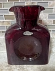 Blenko Art Glass 384 Amethyst Double Spout Water Bottle Carafe Pitcher 8" MCM