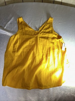 Old Navy Women s Extra Large XL Yellow V-Neck Tank Top Cami NWT