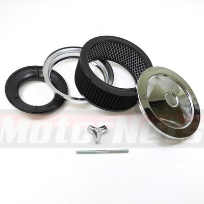 🎨 Filtro De Aire SPP639-R Cromo/rojo – Purificador 2 Barriles 3-1/16″ Para Holley, Rochester, Carter