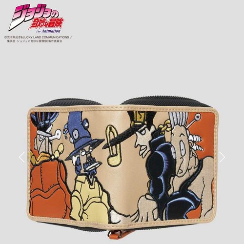 Portafoglio JoJos Bizarre Adventure Graniph Oingo Boing Brothers Zip Nuovo - Foto 3 di 5
