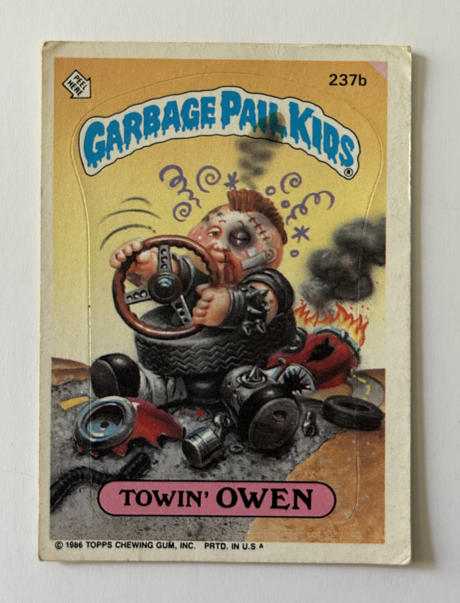 #237b Towin' Owen - 1986 Topps Garbage Pail Kids - Series 6