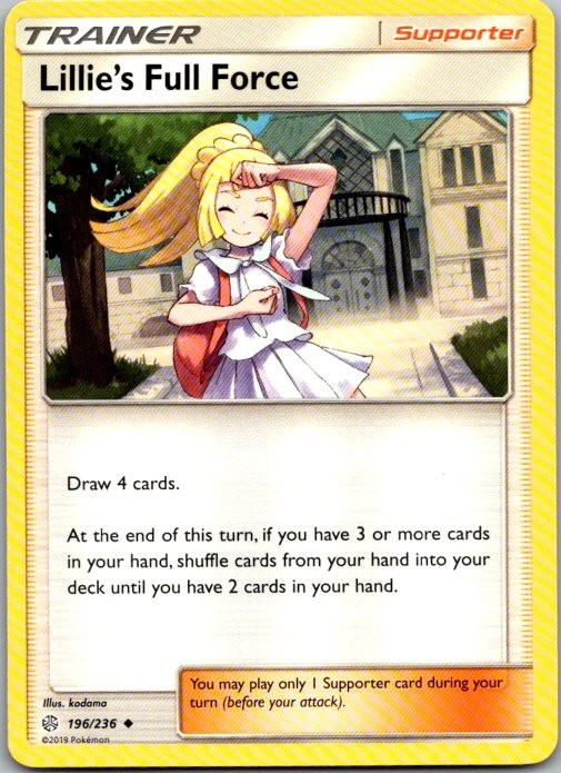 Lillie's Full Force Uncommon SM - Cosmic Eclipse 196/236 NM