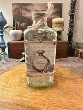 Handcrafted Vintage Looking Decorative Bottle - As Is - 8.5” Tall