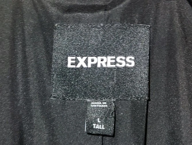 Abrigo EXPRESS Hombre Azul Reloj Mezcla Lana A Cuadros - Grande Foto 4 de 4