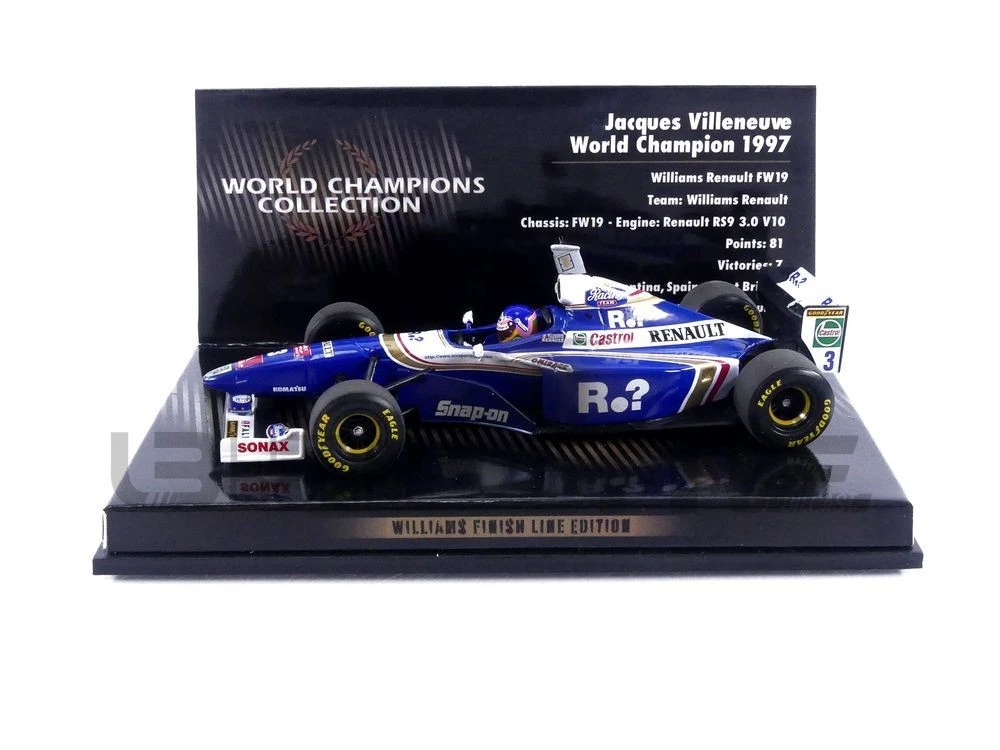 Voiture Miniature Formule 1 Jacques Villeneuve • 1/43 • Métal