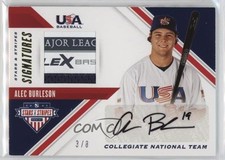 2020 USA Baseball Stars & Stripes Laundry Tag 3/8 Alec Burleson Patch Auto 5v0