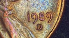 1989 D Lincoln Memorial Cent with a D/D Mint Mark and DDR Error (A502) — photo 1