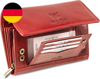 Matador GeldböRse Damen Leder Rot Rfid Viele FäCher Portemonnaie