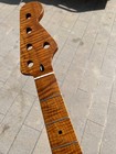 AAAA 5-String 21fret Roasted Flame Maple Electric Bass Neck 34in Jazz Bass Satin