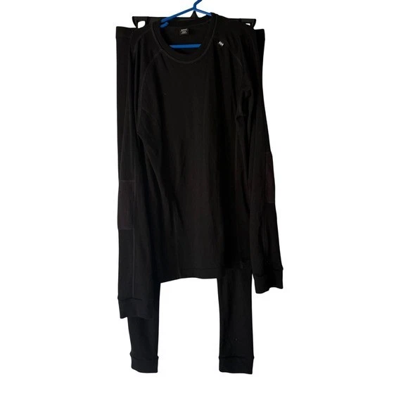 Helly Hansen Kids Black Base Layer Set Long Sleeve Top & Pants 16 Youth - Image 2 of 4
