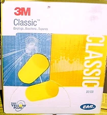 NEW! 200 Pairs 3M E-A-R EAR PLUGS Classic Disposable Foam 312-1201 NRR 29db !