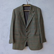 Scabal x Franz Stolz Vintage Wool Blazer Jacket Multicolor Check Tweed Men s L