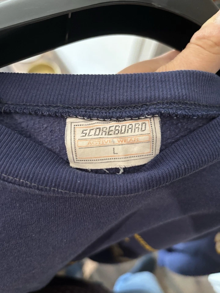 Sudadera vintage Michigan Wolverine, talla grande, azul marino Foto 4 de 4