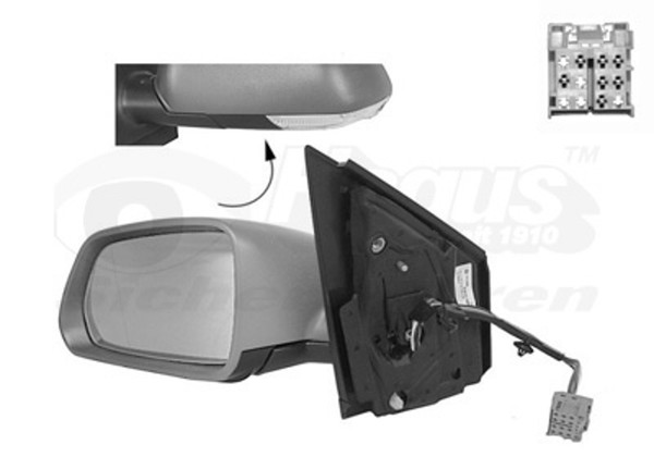 AußEnspiegel Hagus VAN Wezel 5828817 FüR Polo VW 9A2 9N2 9A4 9A6 Komplettspiegel-image