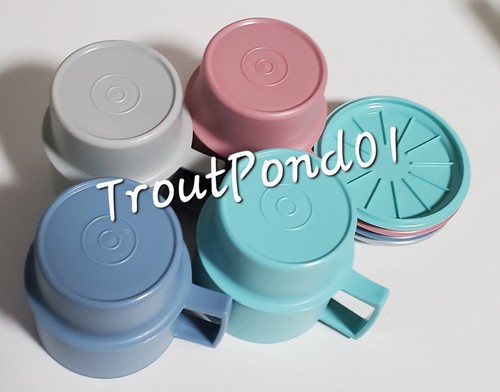 De colección Tupperware Multi Tazas Tazas Café Posavasos EE. UU. Set Pasteles Country Nuevo - Imagen 8 de 11